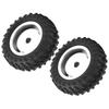D12005 52mm RC Car Tyre Rubber Aluminium Alloy AntiSkid Tires for WPL D12 110 RC Truck(Silver S )