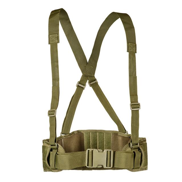 Army Military Tactical Molle Belt Special 1000D Nylon Paintball Battle Convenient Combat Girdle H-shaped Adjustable Soft Padded