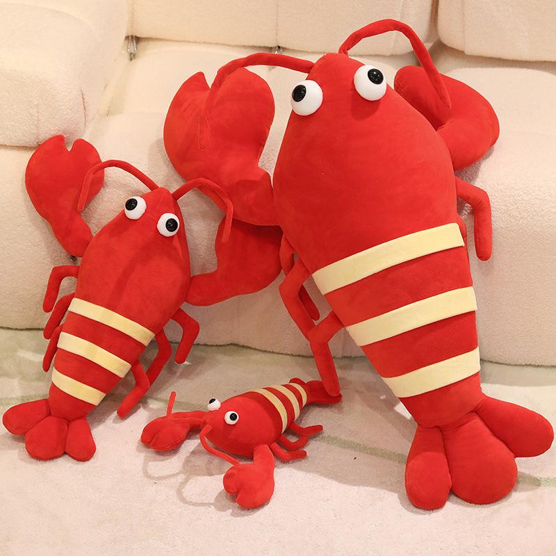 Cartoon Simulation Crayfish Doll Plush Toy Red Lobster Doll Home Pillow Children Soothing Rag Doll