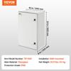 NEMA Steel Enclosure, 24 x 16 x 9\'\' NEMA 4X Fiberglass Electrical Box, IP66 Waterproof & Dustproof, Outdoor/Indoor Electrical Junction Box, with