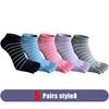 5 пар женских носков до щиколотки с пальцами, хлопковые, ярких цветов, модные, полосатые, с надписью Love, милые, влагоотводящие, низкие, носки с пятью пальцами