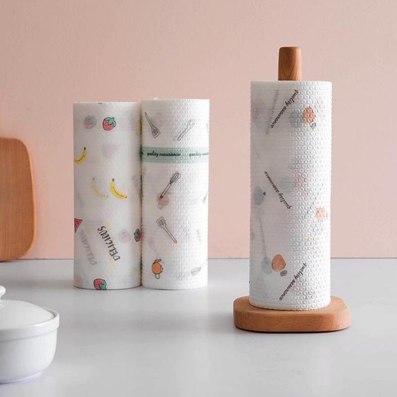 Одноразовая ленивая тряпка, утолщенная, моющаяся, салфетки для уборки, бытовые кухонные салфетки, сухие и влажные, двухразовое использование, удаляющее грязь, тряпка для посуды для дома