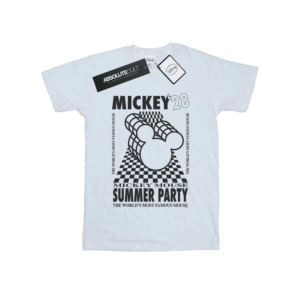 Disney Womens/Ladies Mickey Mouse Summer Party Cotton Boyfriend T-Shirt