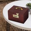 Money Jar Treasure Storage Box Vintage Style Wooden Treasure Chest Box New Piggy Bank Organizer
