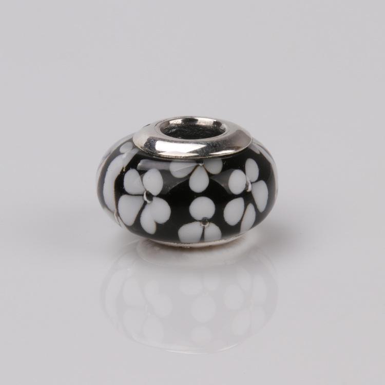 Бусины-цветы из муранского стекла из стерлингового серебра 925 пробы для браслета Pandora - Весенняя коллекция DIY Ювелирный аксессуар Подарок