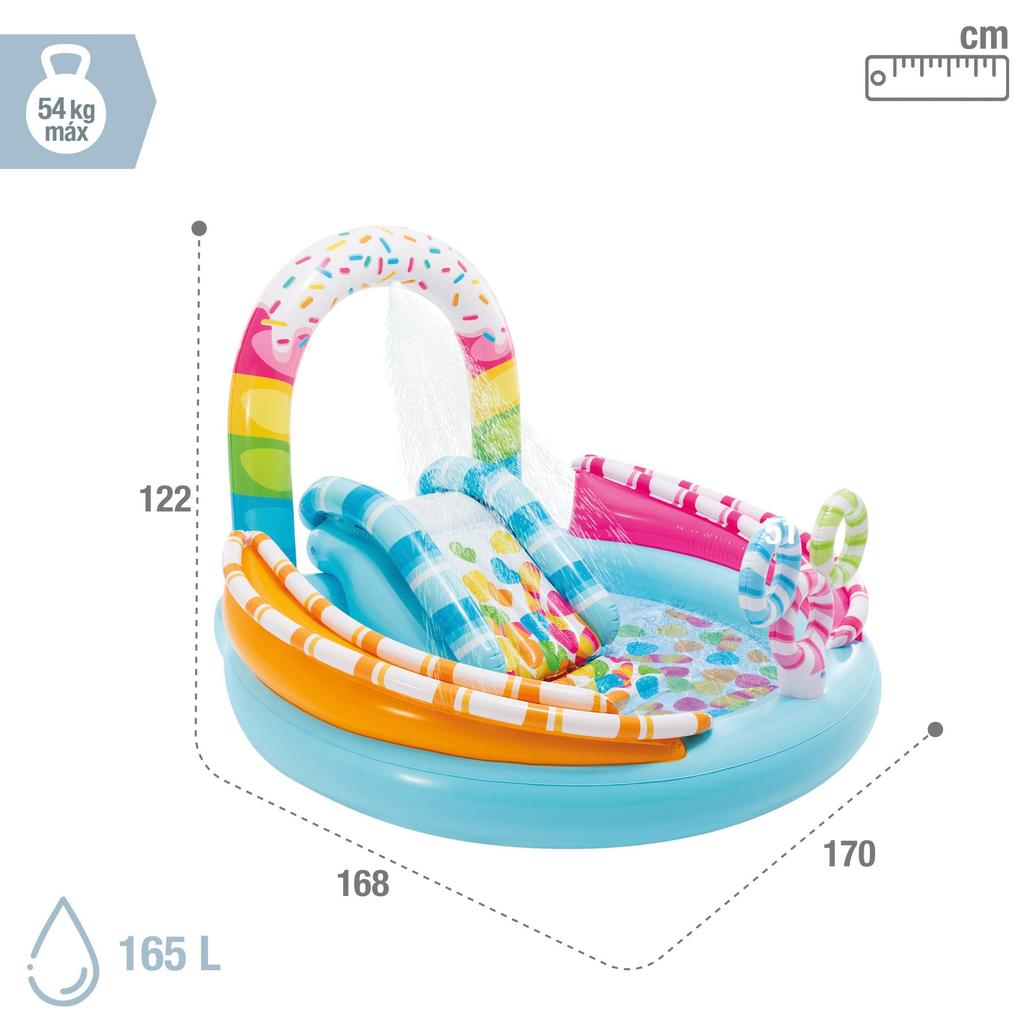 intex Большой игровой центр Candy Fun Pool 170 x 168 x 122 см, японский 57144 [Оригинальный продукт]