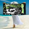 1PC Custom Name Soccer Ball Art Beach Towel Highly Absorbent And Sand-Resistant Towel for Swimming, Pool, Yoga, And Travel Lightweight