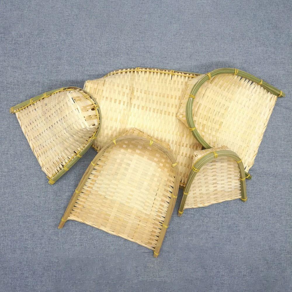Bread Basket Fruit Bread Basket Storage Trays Weaving Bamboo Sieve Raft Dustpan DIY Decorative