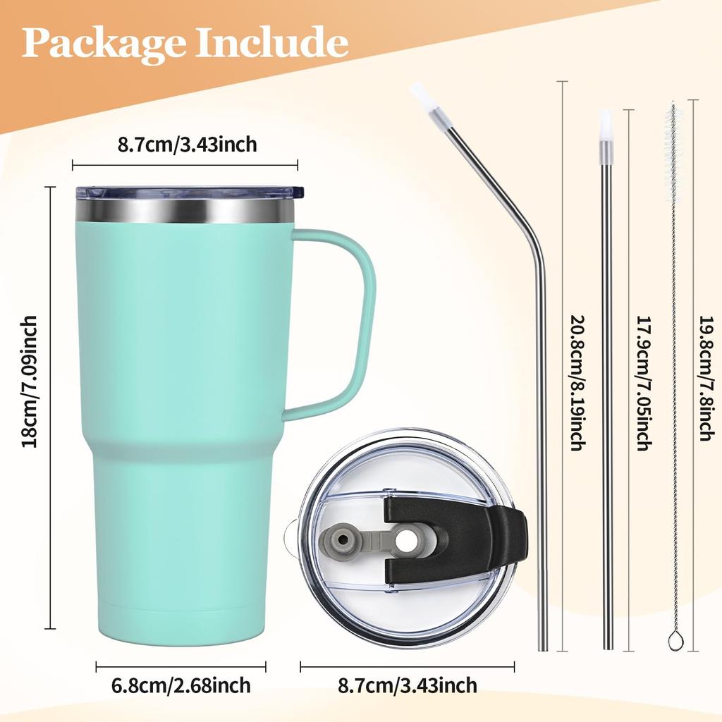Livole Vacuum Insulated Stainless Steel Coffee Keeps Hot or 600ml Large with Travel Large Thermos with Perfect for and Carbonated Ideal for Outdoor