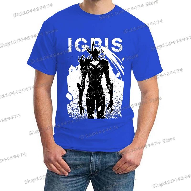 Новая летняя мужская футболка с аниме Solo Leveling, топы, с коротким рукавом, мужская футболка, модная уличная, унисекс, футболки Solo Leveling, одежда