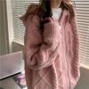Корейский вязаный кардиган с капюшоном для женщин, модный зимний повседневный свободный толстый свитер на молнии, универсальный женский уличный стиль, пальто