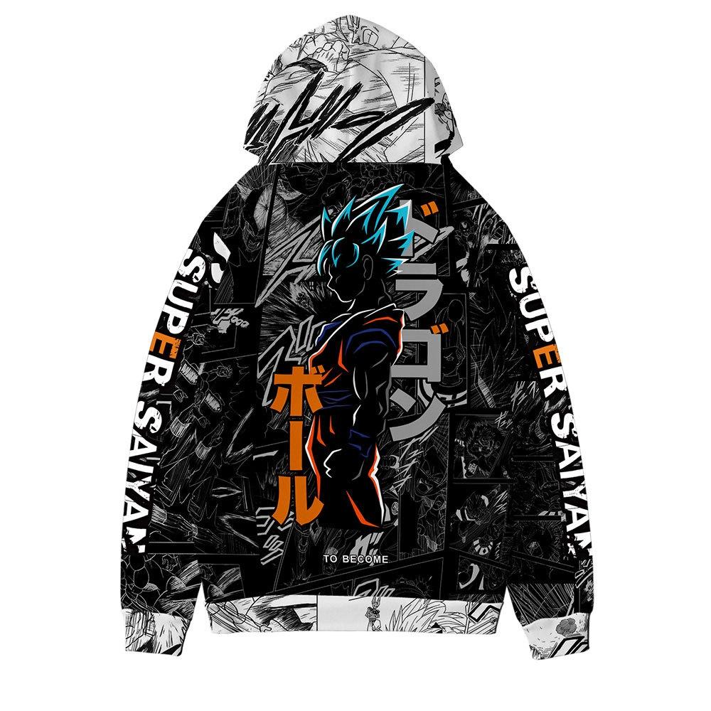 Модные женские/мужские пуловеры в стиле аниме «ДРАКОН СУПЕР» с принтом, повседневные спортивные толстовки для косплея, толстовки