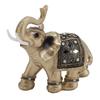 15x14cm Elephant Ornament Resin Vibrant Details Elephant Sculpture Statue for Living Room Wine