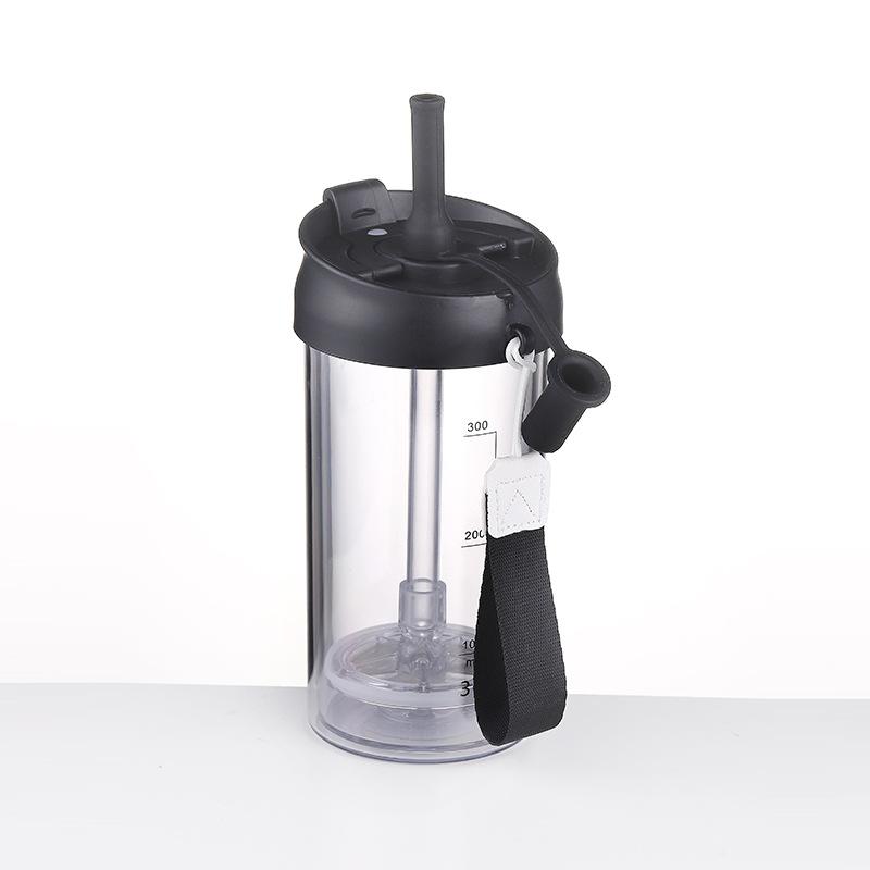 Пластиковая бутылка для воды, портативная, с трубочкой, ситечко для фруктов, чашка для чая, сока, фитнеса, спорта, отдыха на природе, бутылки для путешествий, чайник, прозрачный