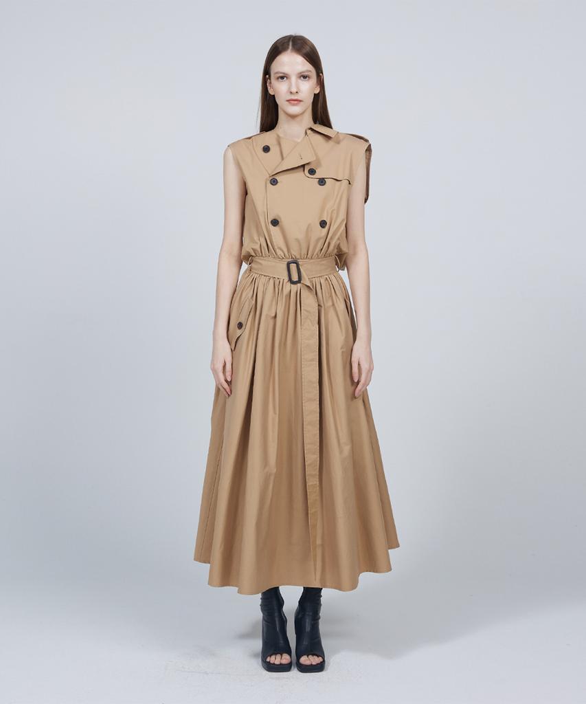 Meuameu Signature Sleeveless Trench Coat Dress