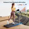 Foldable Treadmill Incline Portable Under Desk Folding Walking Pad 0.6-7.5mph Max Load 120KG with LED Bluetooth Home Treadmill