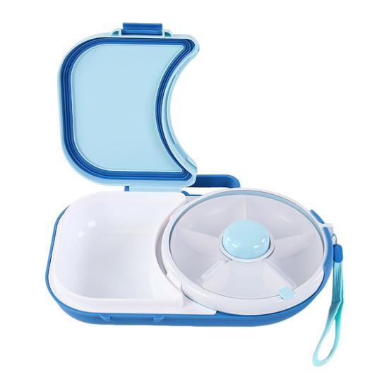 Вращающийся контейнер для закусок с крышкой, вращающийся набор, портативная коробка для конфет для детей, конфетный столик, тарелка для дыни, герметичная коробка для закусок для дома, офиса, школы, пикника