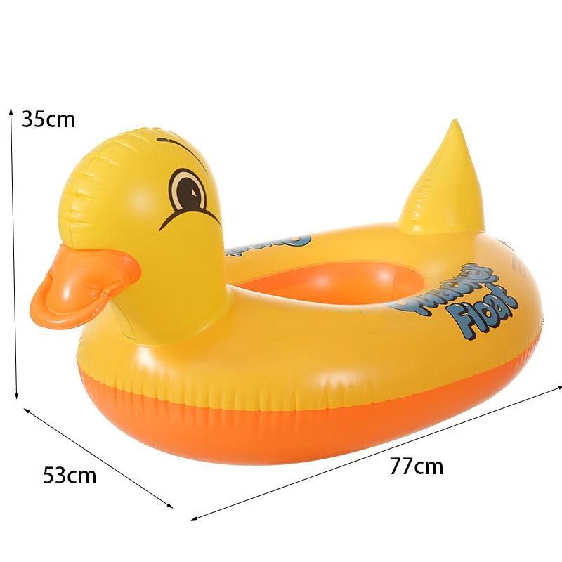 Yellow Duck Kids Inflatable Pool Float Thickened Anti-Rollover BPA-Free PVC Lifebuoy for Beach Vacation Swim Training