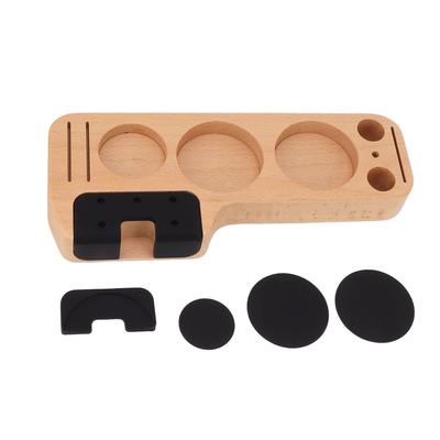 Станция для темперовки кофе Бук Удобная рукоятка Держатель темпера кофейного фильтра с подкладками для кофе