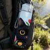 1PC Black Cat Rose Floral 750ml Color Plastic Sports Water Bottle Leakproof Flip Straw Lid Suitable for Sports Office Home Use