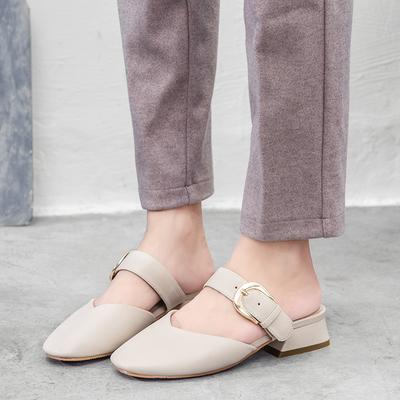 Yue Xinwang кожаные балетки для женской обуви Хуэйчжоу каблуки Су Иньинь такие же тапочки внешняя сумка голова пустые сандалии женские