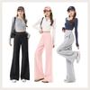 MJ STYLE Women's High-Waist Straight-Leg Flare Casual Sports Pants