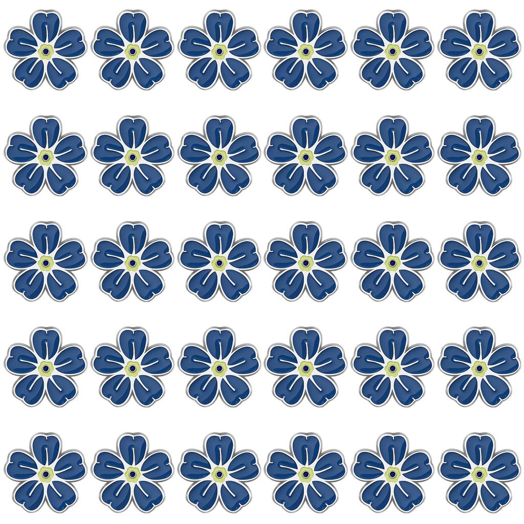 Значок-булавка «Незабудка» Памятные значки Оптом Празднование жизни Похоронные сувениры Болезнь Альцгеймера Деменция Цветок незабудки Значок на лацкан