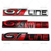 VZQR9 Car GT Line 3D Metal Chrome Zinc Alloy Emblem Car Badge Body Fender Adhesive Emblem for Peugeot GT RCZ 308 508 3008 5008