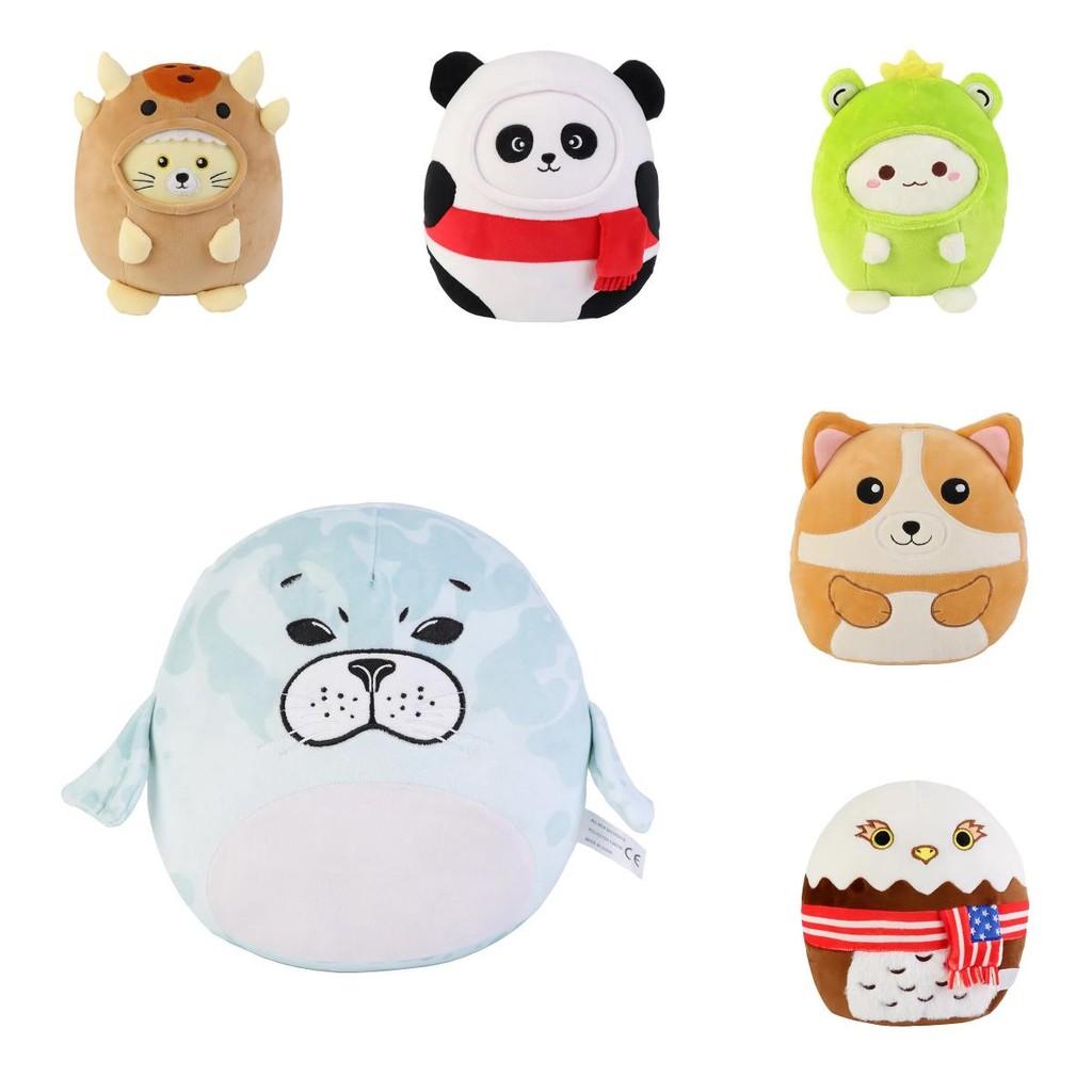 Adorable Corgi Panda Seal Frog Plush Doll Transforming Cat And Armored Dinosaur Design