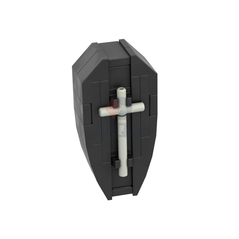 Детская блочная игрушка на Хэллоуин Подарок MOC Сцена с тыквой Модель Вампир квадратноголовый Модель кладбища Крест гроб летучая мышь Паук Череп Человек