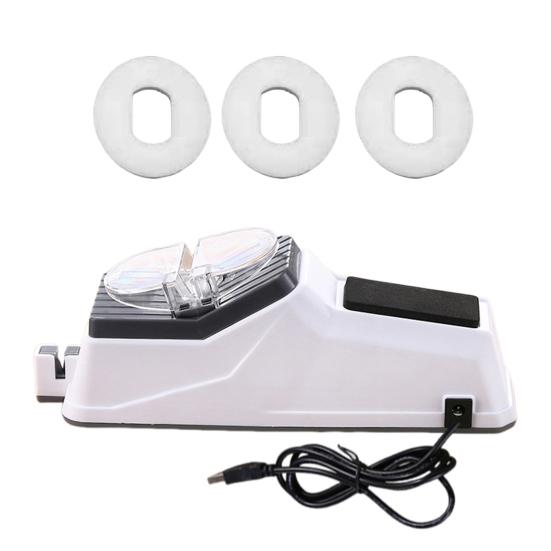 Электрическая точилка для ножей Нескользящее основание Легко чистить Питание от USB Многофункциональный Эргономичный дизайн Точилка для ножей