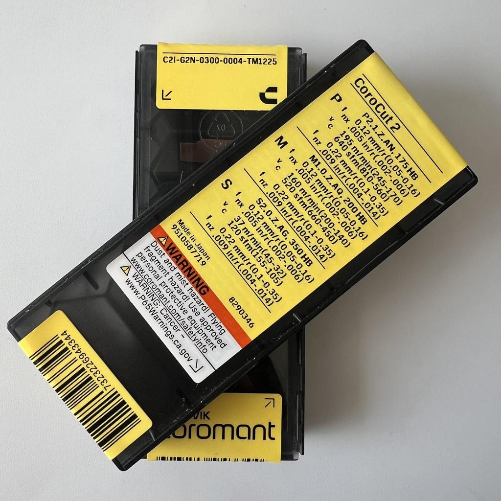 SANDVIK / C2I-G2N-0300-0004-TM 1225 / Original Swedish hard alloy blade 5 Pcs