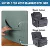 European Style Recliner Stretch Sofa Cover Charcoal Thickened Fleece Recliner Protection Pad Non-slip Furniture Cover