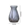 Gradient Glass Vase with Geometric Faceted Design Flower Vase for Wedding Centerpiece Arrangements Home Office Decor Floreros
