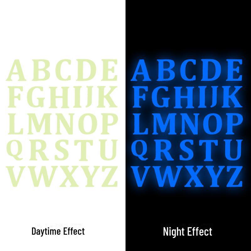 Флуоресцентные светящиеся настенные наклейки - 26 английских букв для украшения детской спальни