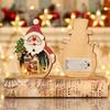 LED Santa Claus Wooden Ornament – Christmas Decoration & Gift