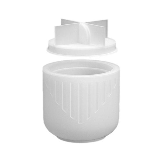 Форма для чашки для свечи с крышкой, круглая, нелипкая, многоразовая, силиконовая, легкая форма для подсвечника