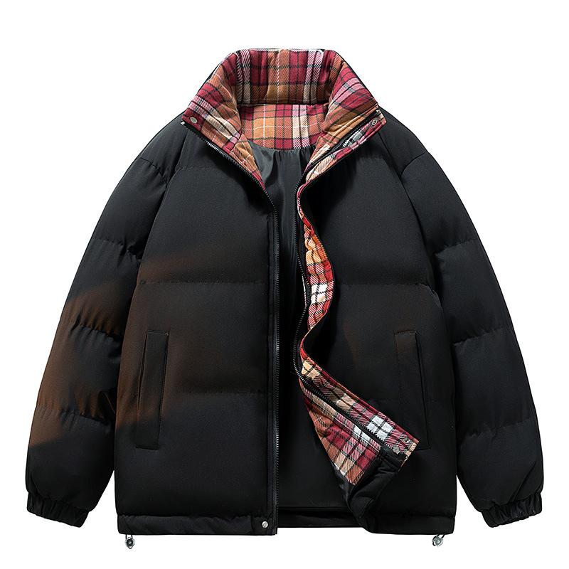 Хлопковая одежда Мужская и женская Параграф Зима Свободная Стойка воротник Хлопковая куртка Теплые Утепленные Модели Повседневная Хлопковая куртка Куртка для пар Мужская