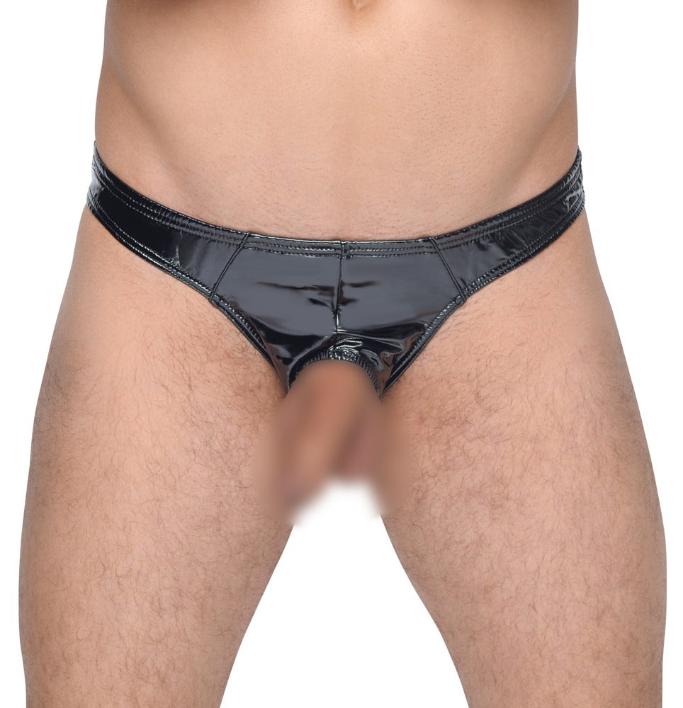 Brief VINYL OPEN Black - Black Level Men - Sexy Brief