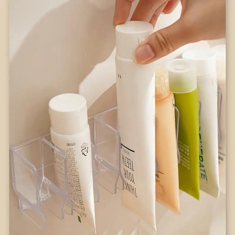 Wall-Mounted Non-Perforated Toilet Facial Cleanser Storage Rack Cosmetics Rack Mirror Cabinet Toothpaste Drain Holder