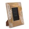 Photo Frame Mango Wood 10x15cm White Hansa