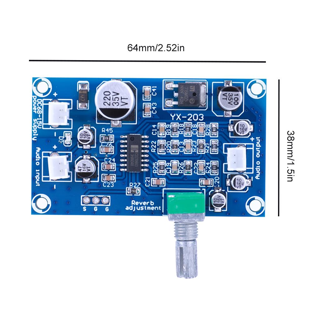 Модуль усилителя микрофона PT2399 с эффектом Super M65831, предусилитель-ревербератор