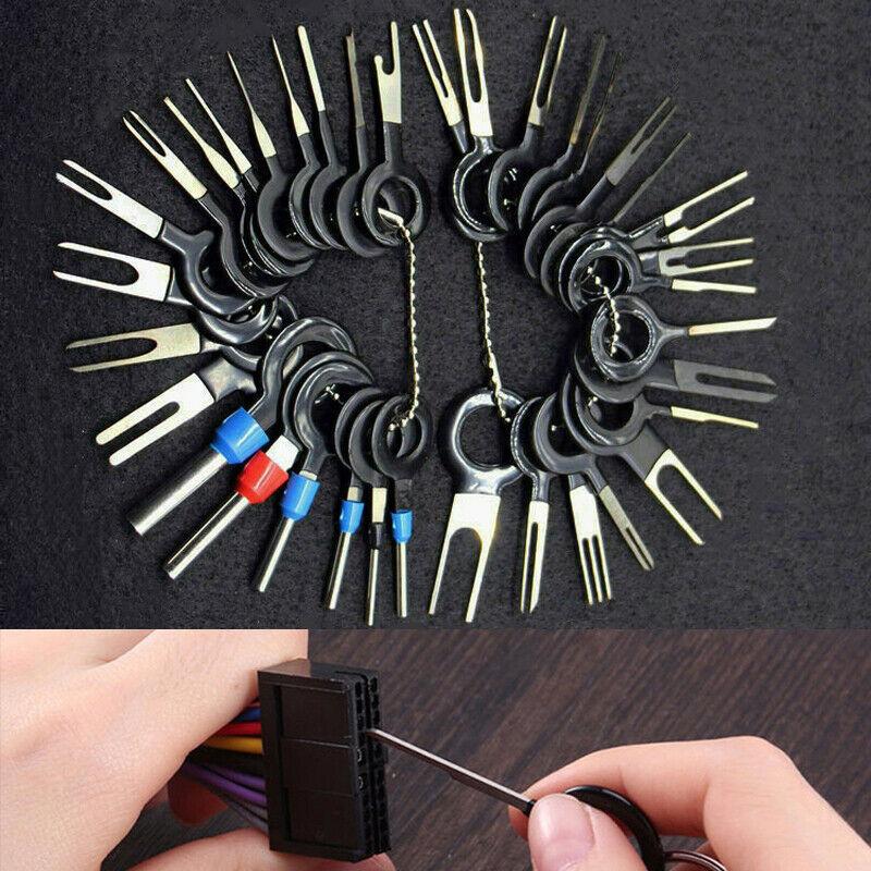 18/36/38 Pieces Car Terminal Disassembly and Ejector Tool Needle Ejector Wire Terminal Removal Kit Car Connector Durable