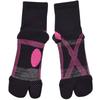 Носки для тенниса Ultimate, компрессионные носки с поддержкой, 3D-функциональные носки Tabi 252039998 x (Короткая длина) Женщины 22-25см (Черный розовый)