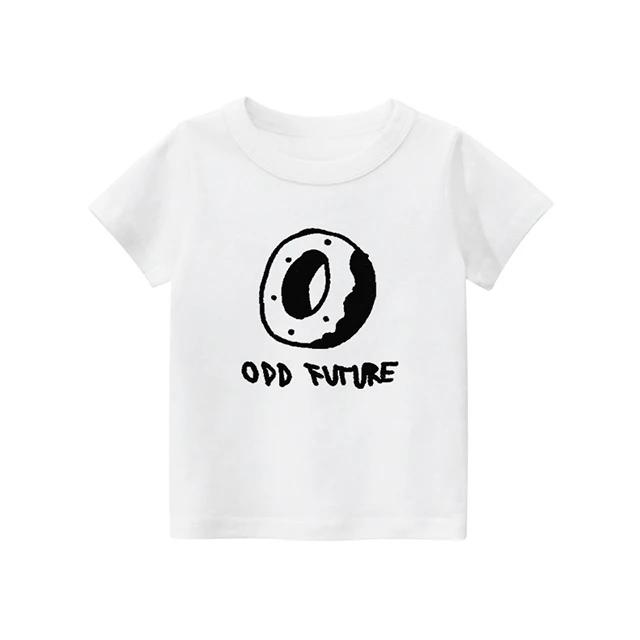 Summer IM Okay Skull Fashion Boys T Shirt for Girls Cotton Donut Print Childrens TShirt Short Sleeve Children Top Clothing