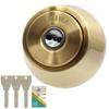 MIWA Miwa Lock LSP Type Cylinder Lock Key Replacement for Entry Doors, Do-It-Yourself PR Dimple Key TE24 (Door Thickness 28-36mm), 3 Keys, Gold (BS Co