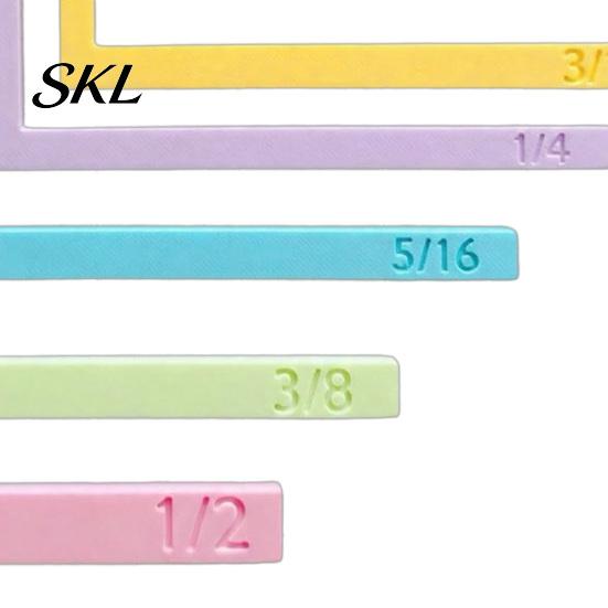 Precision Layering Guide for Scrapbooks 5 Pcs Paper Crafting Alignment Guides with Storage Case, Matting Art Spacers, Color-Coded L-Shaped Ruler Size
