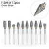 3*6mm Metal Drawing Tungsten Carbide Milling Cutter Rotary Tool Burr CNC Engraving Abrasive Tools Metalworking Milling Polishing