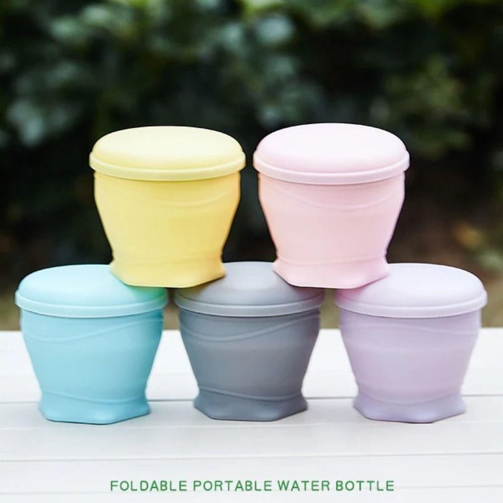 Silicone Collapsible Travel Cups with Lid Telescopic Drinking Mug Mini Retractable Cup  Coffee Cups