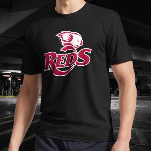 QLD reds rugby Active Logo T-Shirt Funny Size Mode American T-shirt